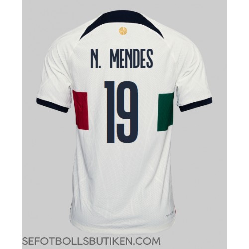 Portugal Nuno Mendes #19 Replika Borta matchkläder VM 2022 Korta ärmar